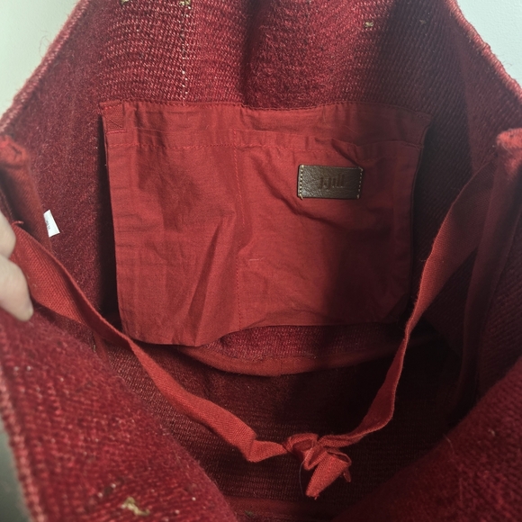 J. Jill Burgundy Shoulder Bag with Tassels - Picture 5 of 5